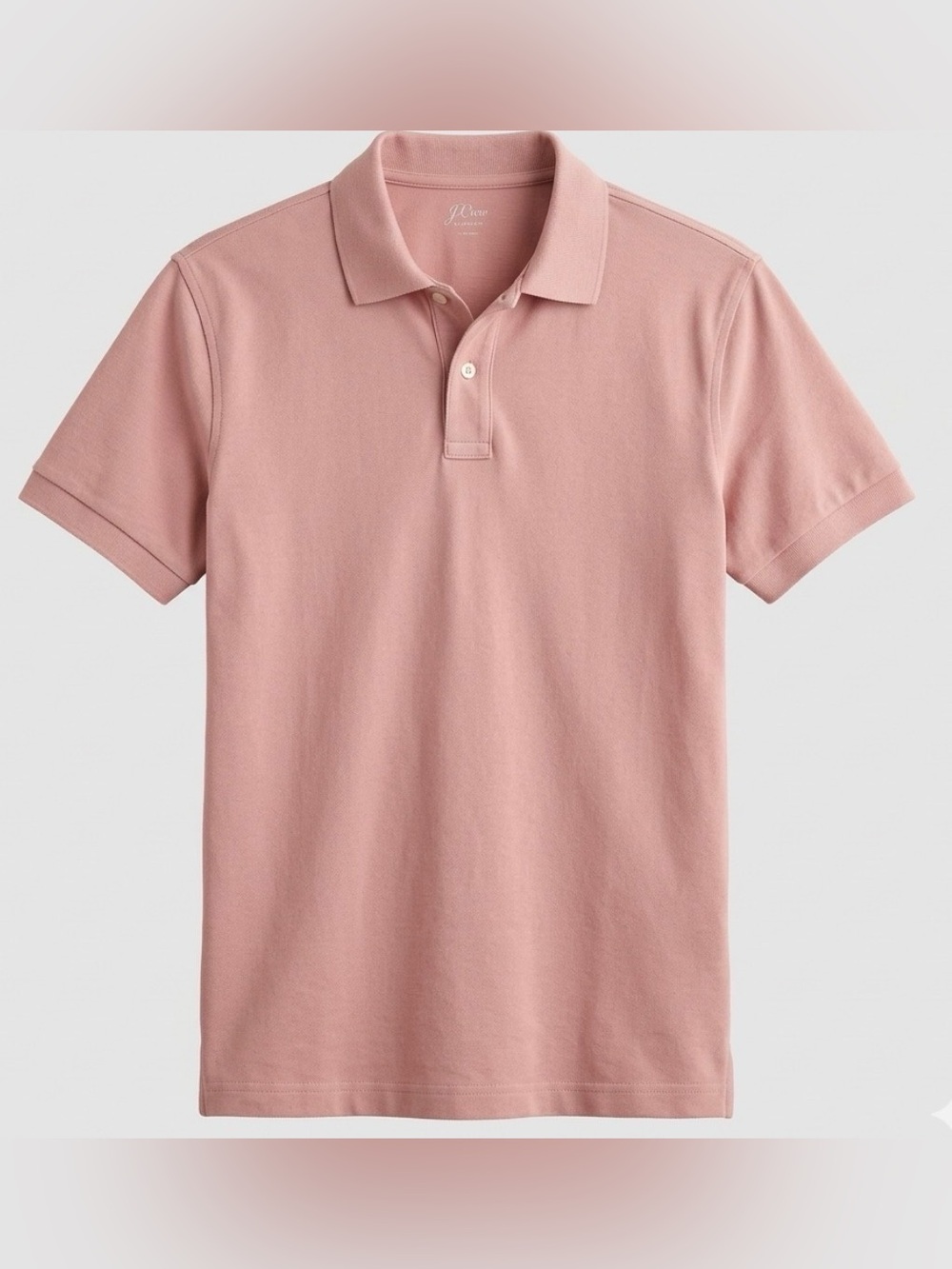 J.Crew Men’s Flex Piqué Polo Shirt Dusty Pink Classic Untucked Fit Size M
